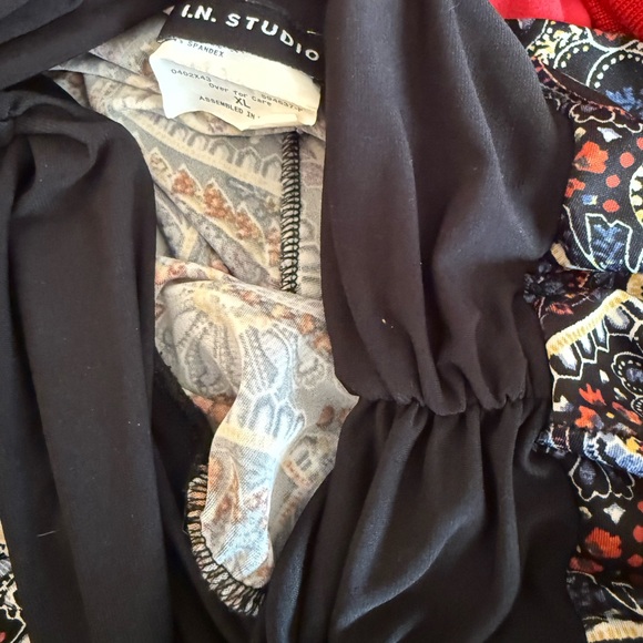 I.N. Studio Black and Multicolor Paisley Pants - Picture 5 of 6